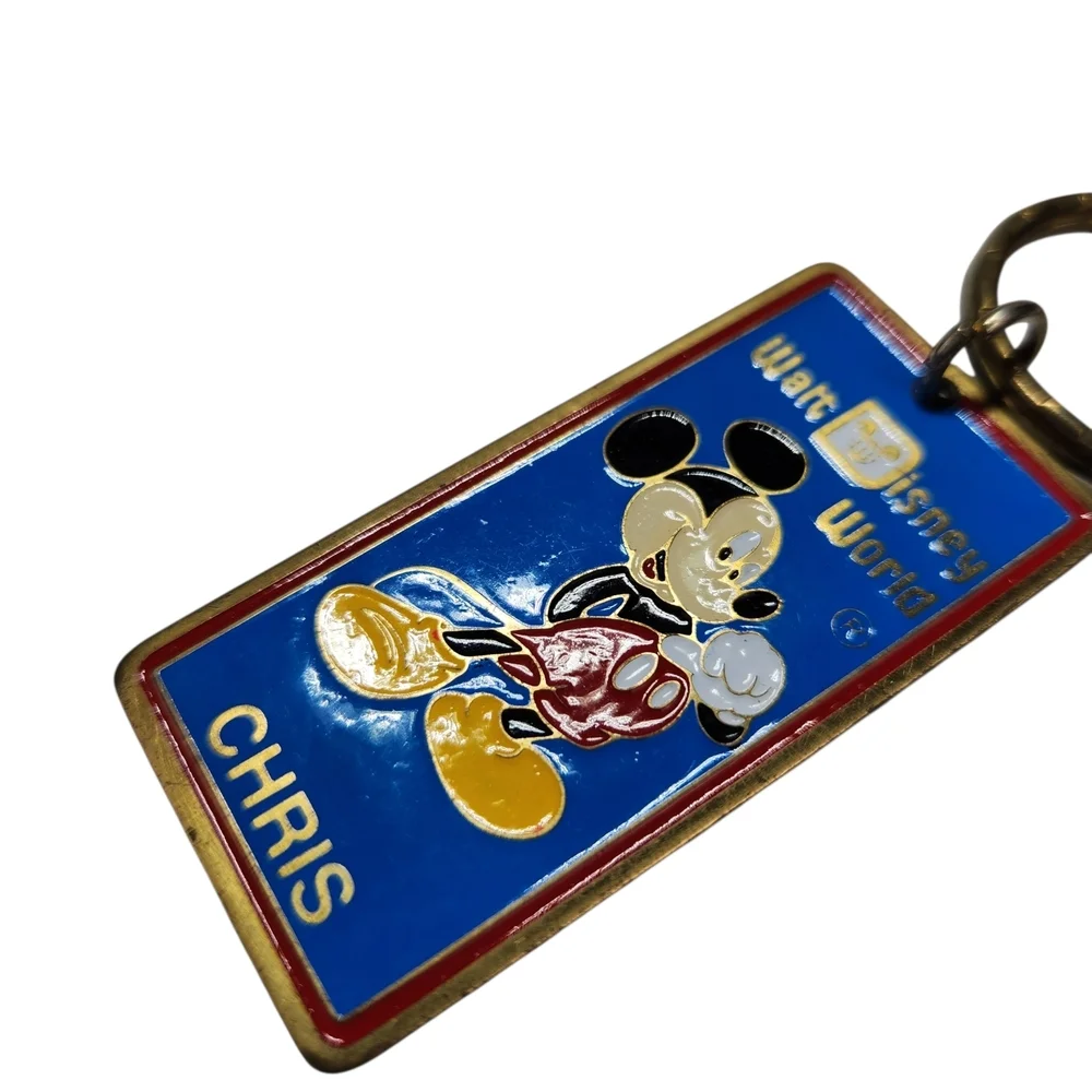 Vintage Walt Disney World Mickey Mouse Keychain - Name 